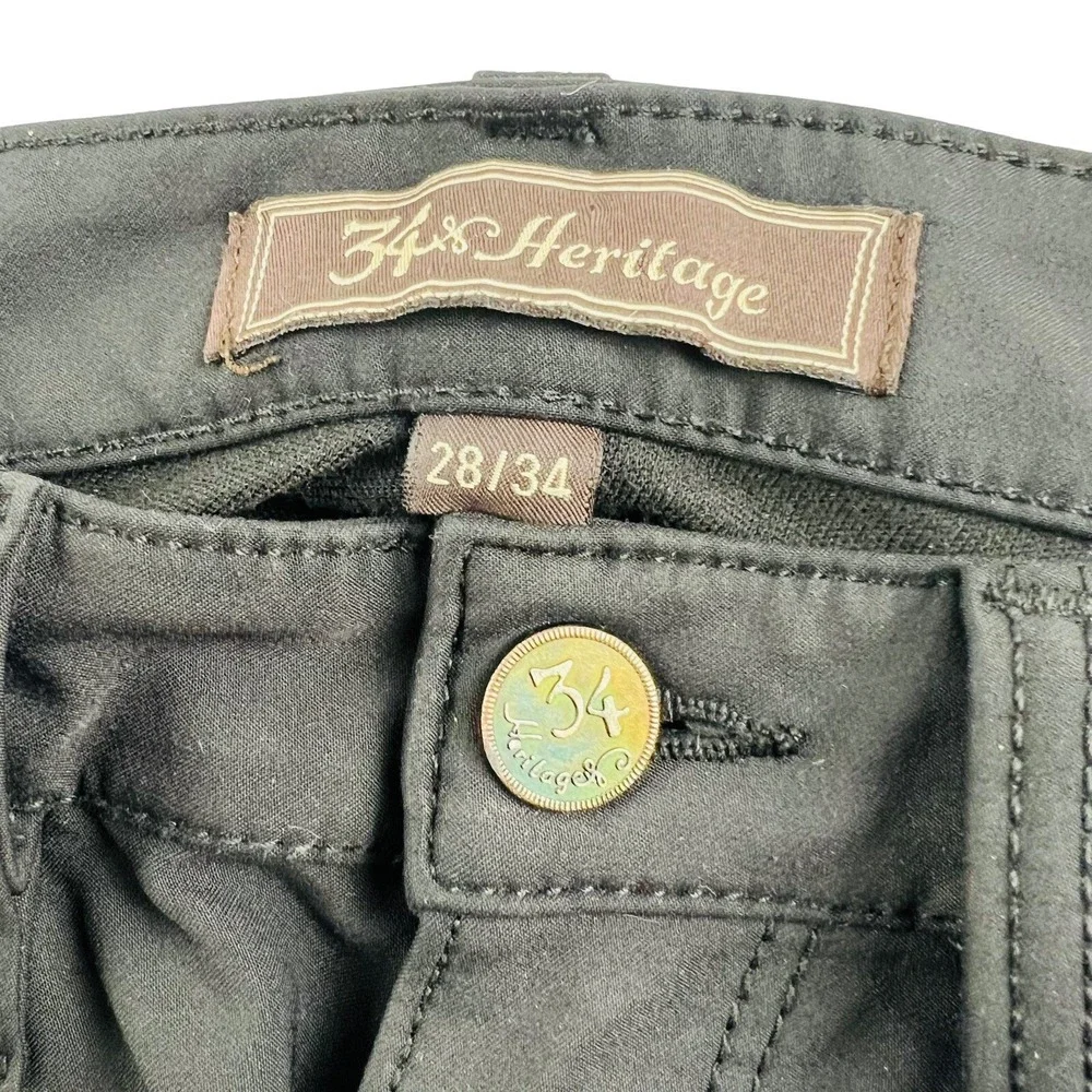 34 Heritage Black 5 Pocket Performance Stretch‎ Pants Mens Size 28X30